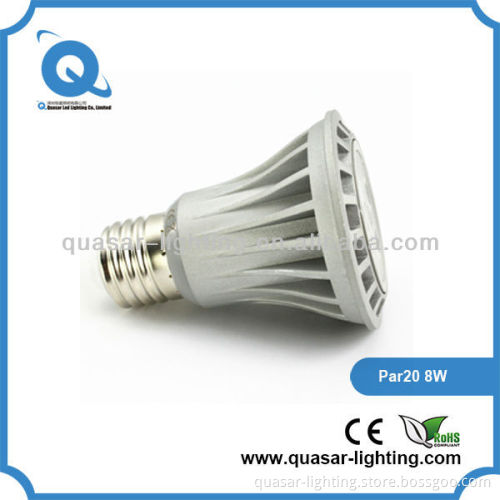 high quality 8w e27 e26 par20 led light